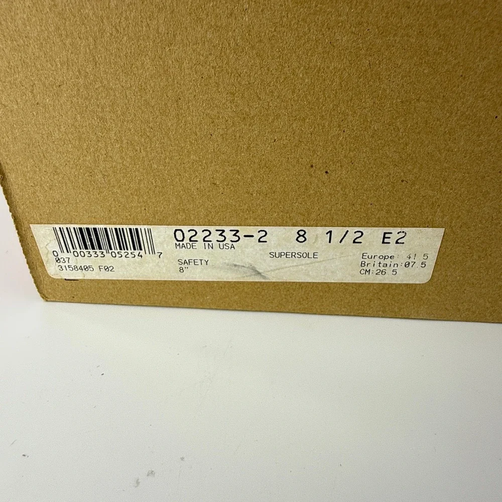 Red Wing 2233 SuperSole 8 Inch Steel Toe Work Boots Mens 8.5 EE Brown NIB